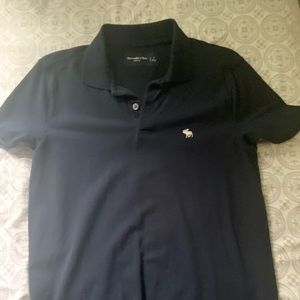 Black Mens Abercrombie & Fitch Polo